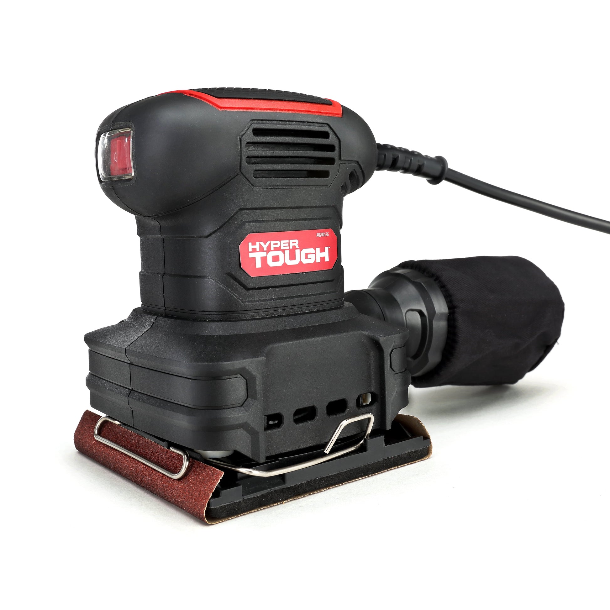 2 Amp Corded 1/4 Sheet Palm Sander with Dust Bag, Vacuum Hose Adapter, Punch Plate & 3 Sanding Sheets, New Condition