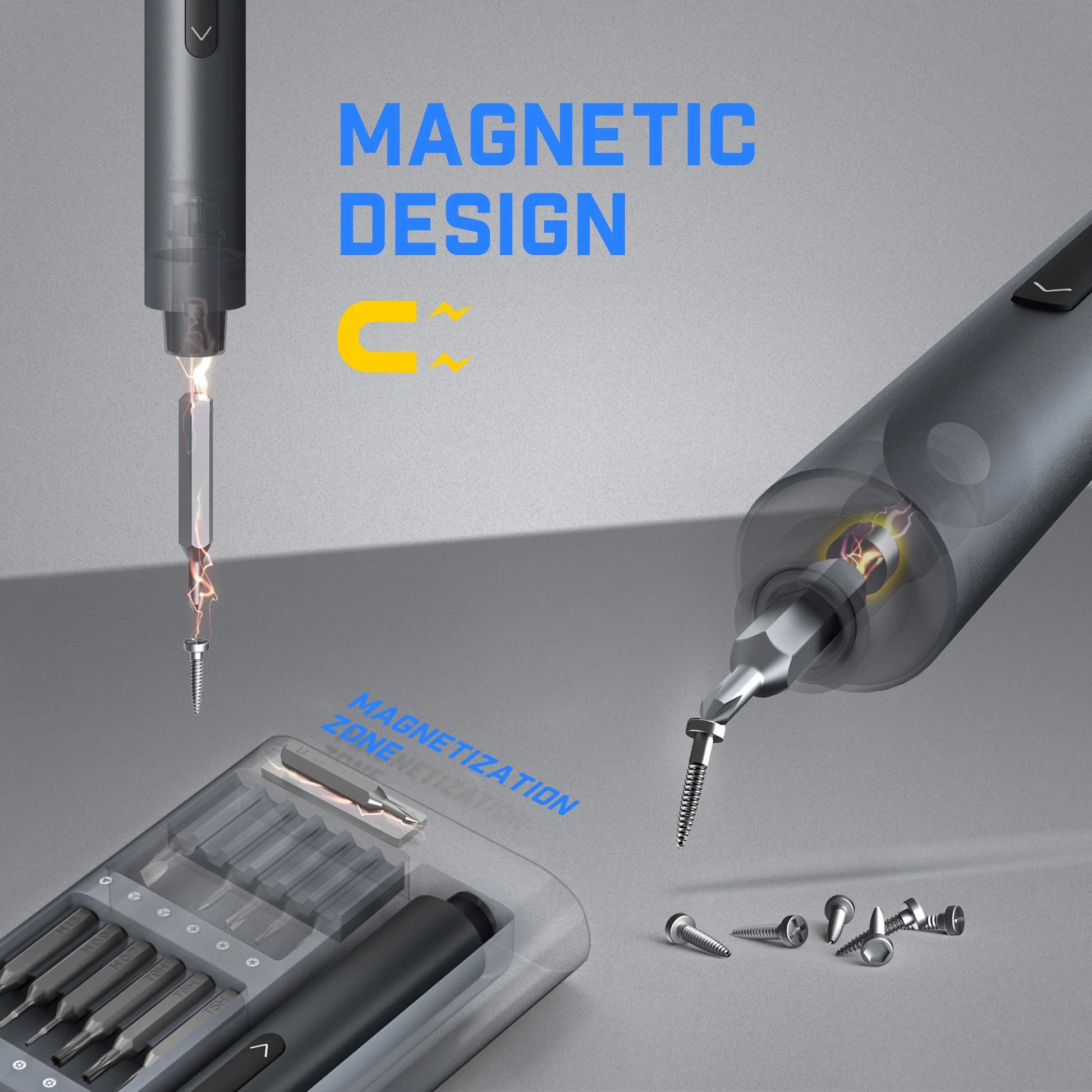 E1 Pro 3.7V (Not Led) Cordless Electric Screwdriver Kit, 3 N.M Torque with 24 Magnetic Bits, Quick-Charge Battery & Magnetic Holder - Ideal for Electronics Repair (Phones, Laptops, Watches)