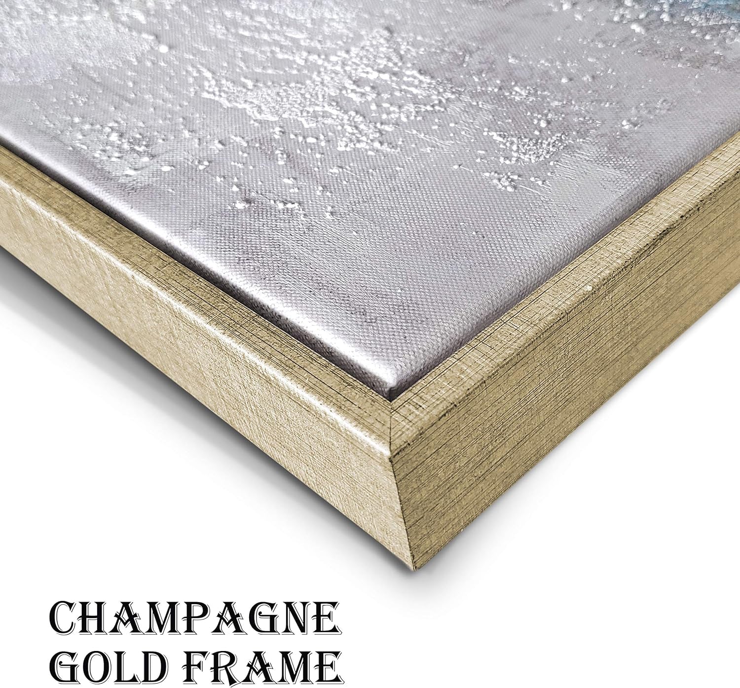 Abstract Canvas Framed Wall Art: Marble Abstract Heavy Texture Pictures Minimalist Painting with Gold Foil for Bedroom (40''W X 30''H, Multiple Sizes)